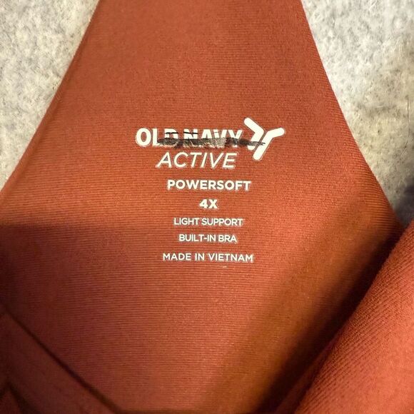 Old Navy Active Womens Size 4X Plus Activewear Sports Bra Powersoft Built in Bra - Picture 2 of 8